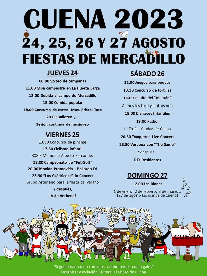 Fiestas de Mercadillo Cuena 2023