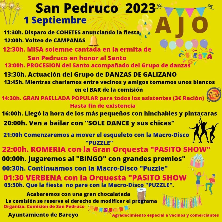 Fiestas de San Pedruco Ajo 2023