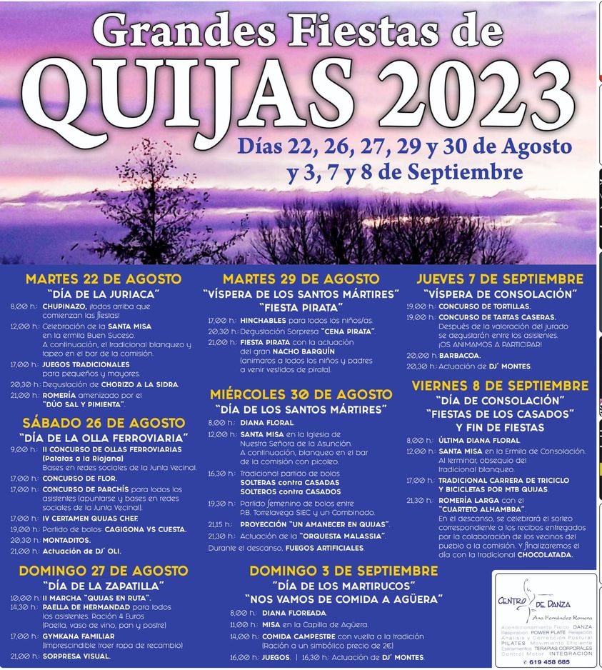 Grandes Fiestas de Quijas 2023