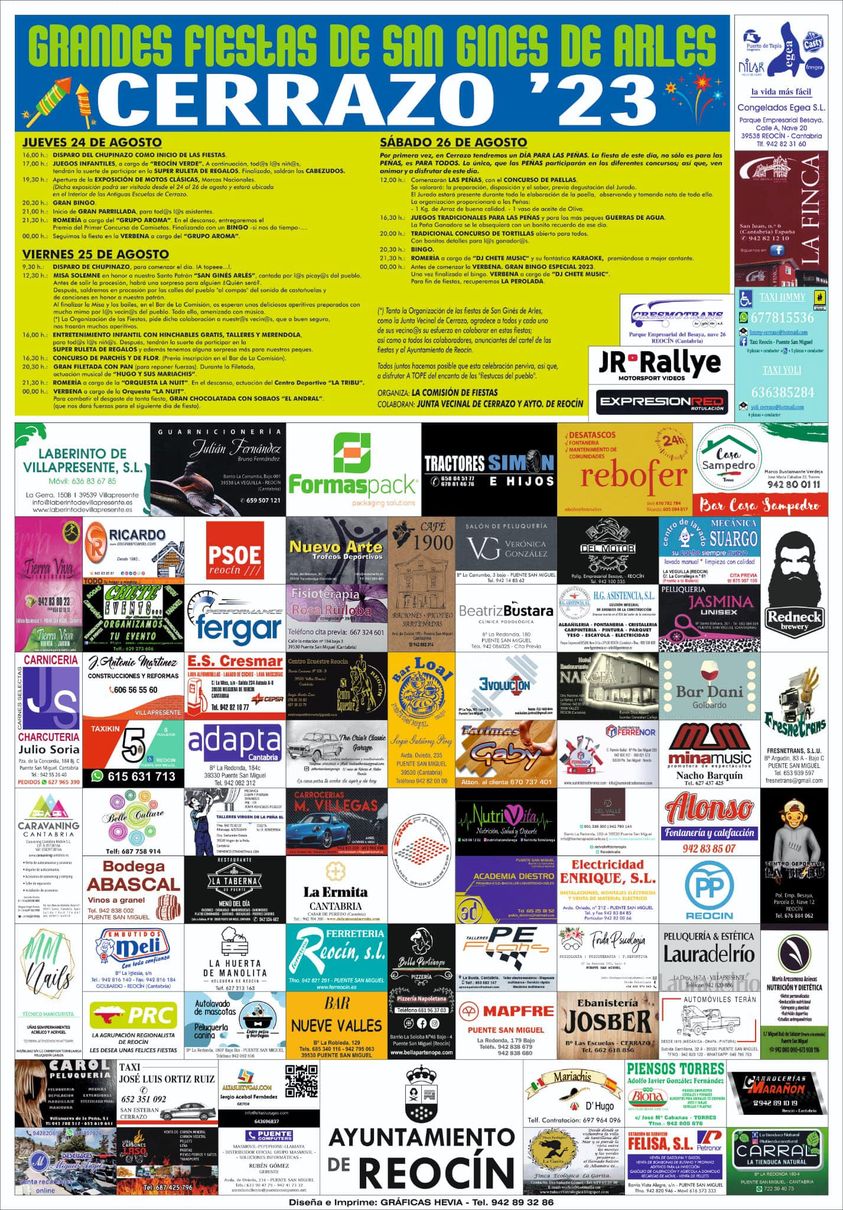 Grandes Fiestas de San Ginés de Arles Cerrazo 2023