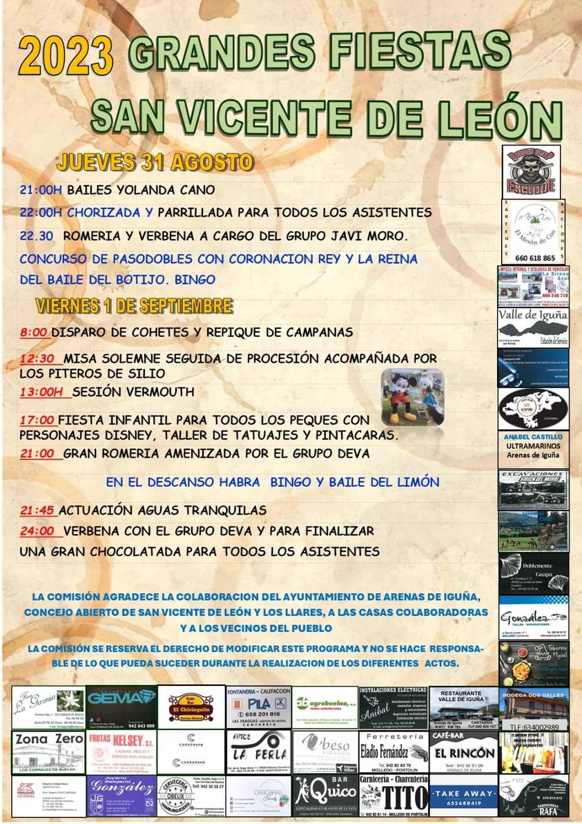 Grandes Fiestas de San Vicente de León 2023