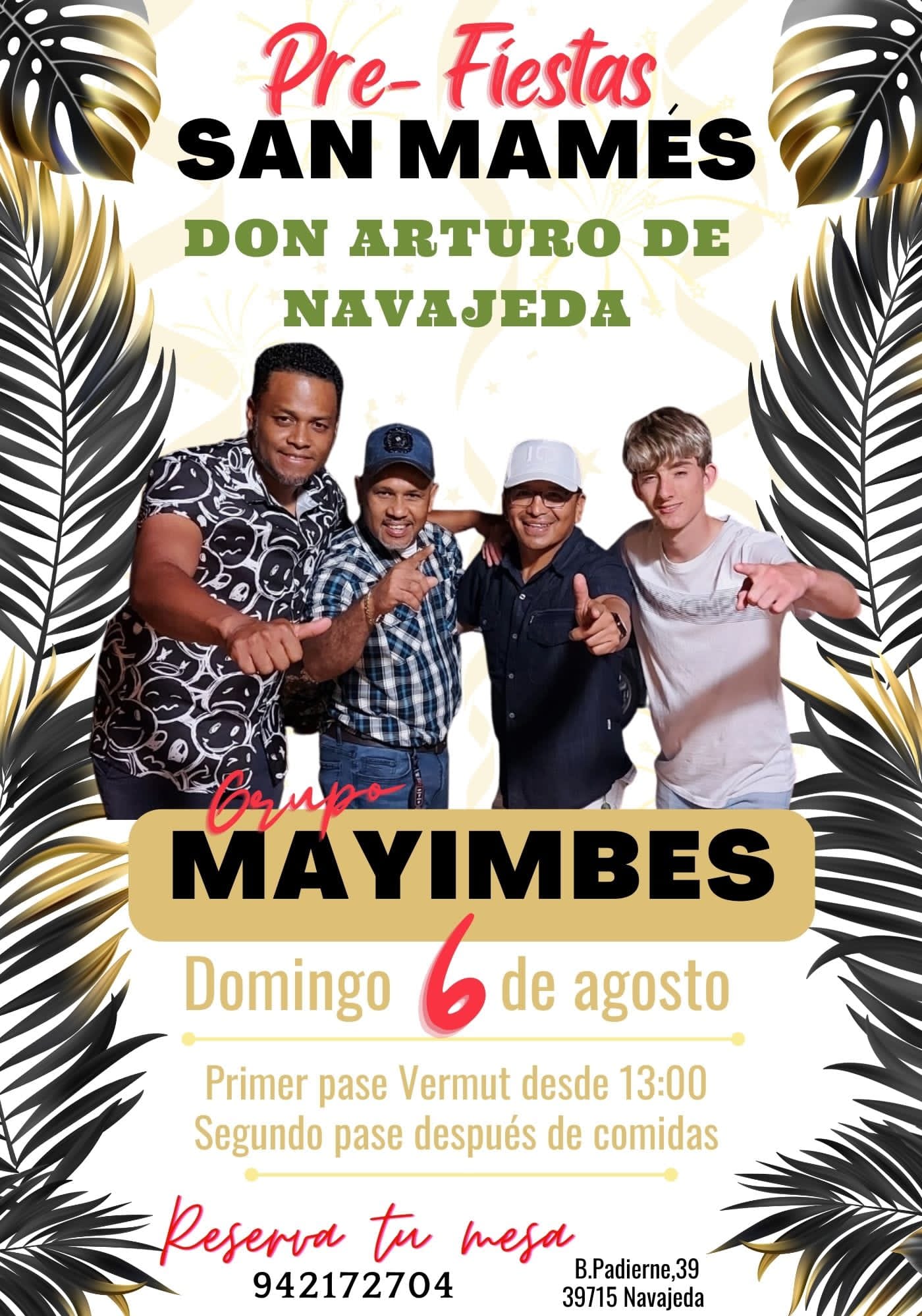 Concierto Grupo MAYIMBES – 6 Agosto