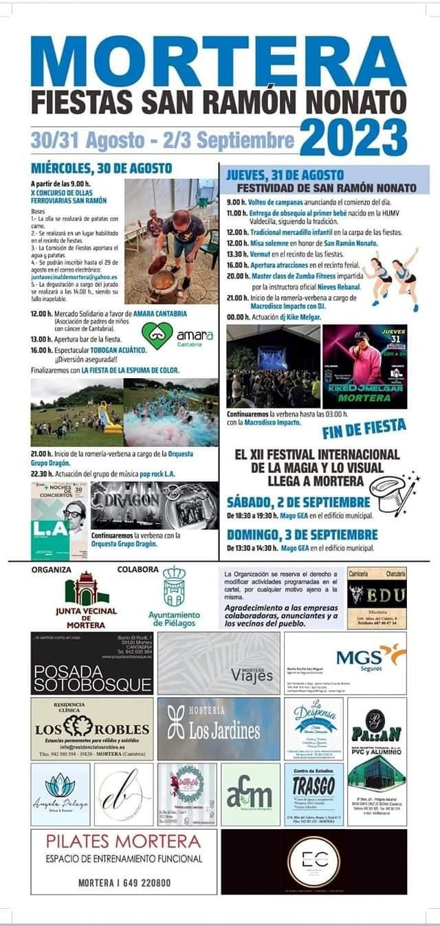 Fiestas San Ramón Nonato Mortera 2023