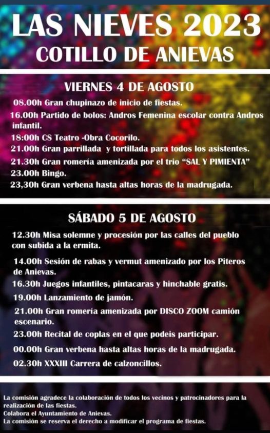 Las Nieves Cotillo de Anievas 2023