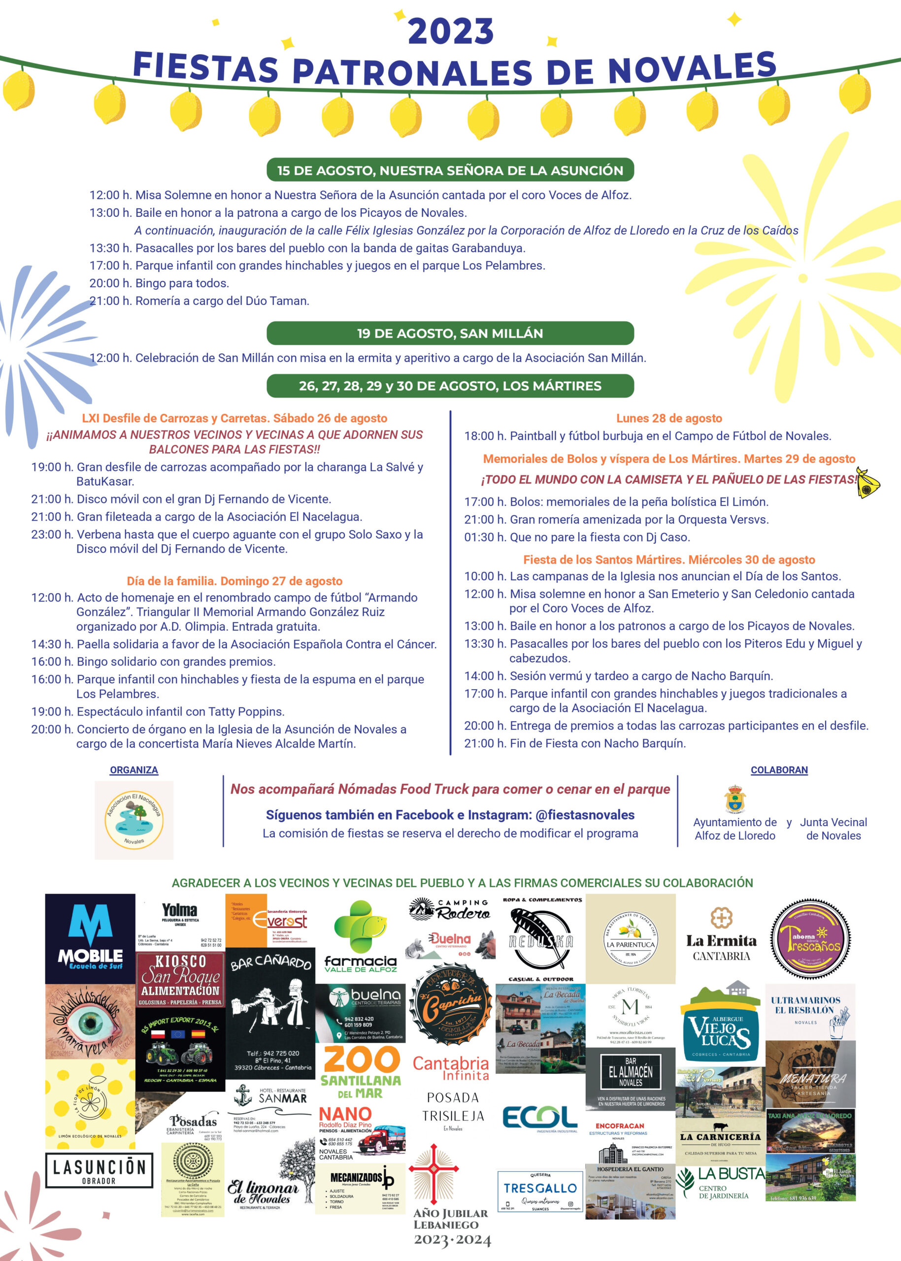 Fiestas patronales de Novales 2023