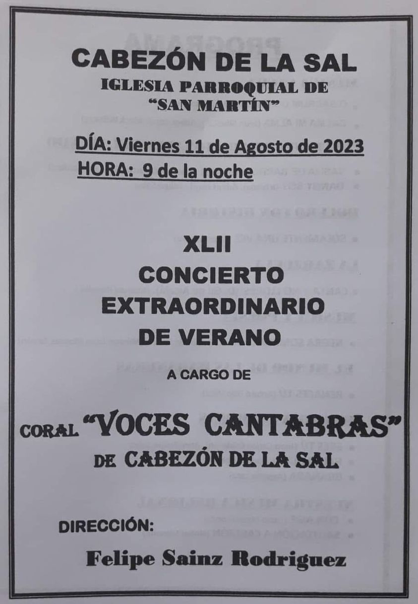 XLII Concierto Extraordinario de Verano – 11 Agosto