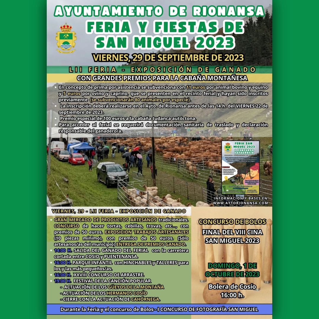 Feria y Fiestas de San Miguel Rionansa 2023