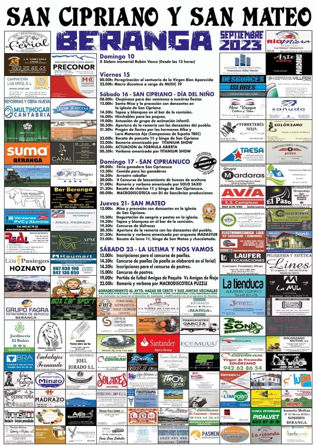San Cipriano y San Mateo Beranga 2023