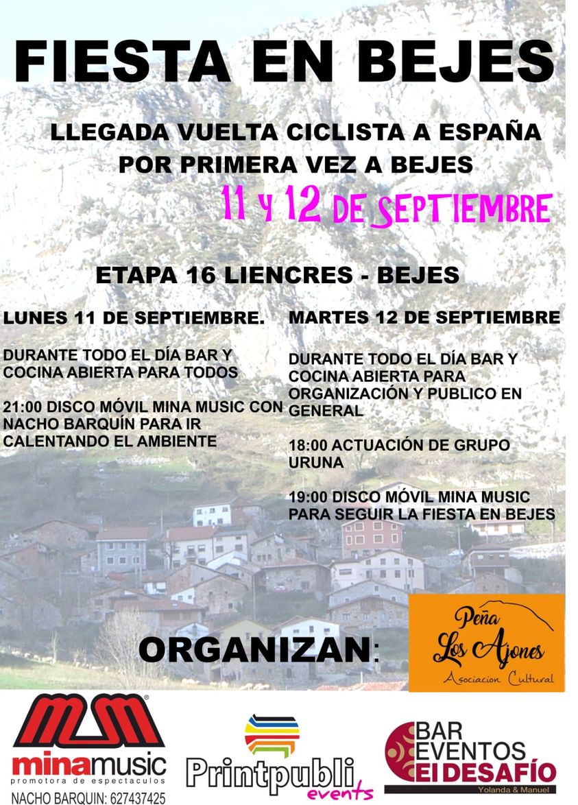 Fiesta en Bejes 11-12 Septiembre 2023