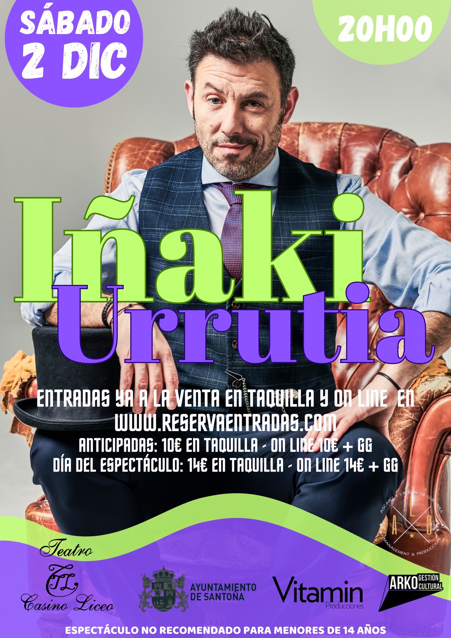 Espectáculo Iñaki Urrutia – 2 Diciembre