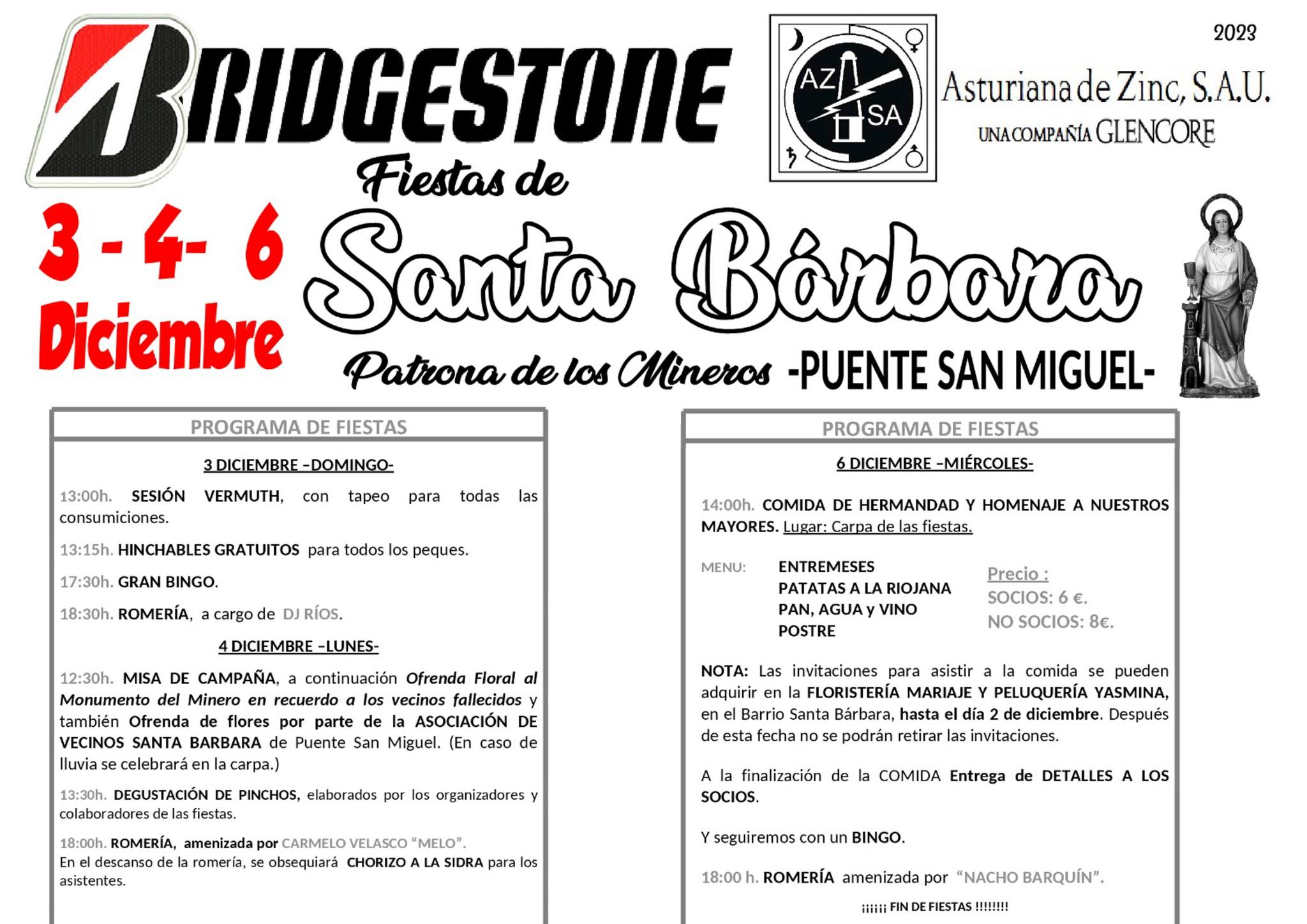 Fiestas de Santa Barbara 2023 – Puente San Miguel