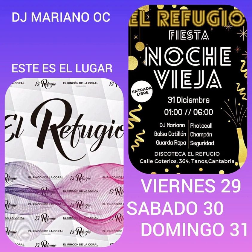 Fiesta Nochevieja El Refugio 2023