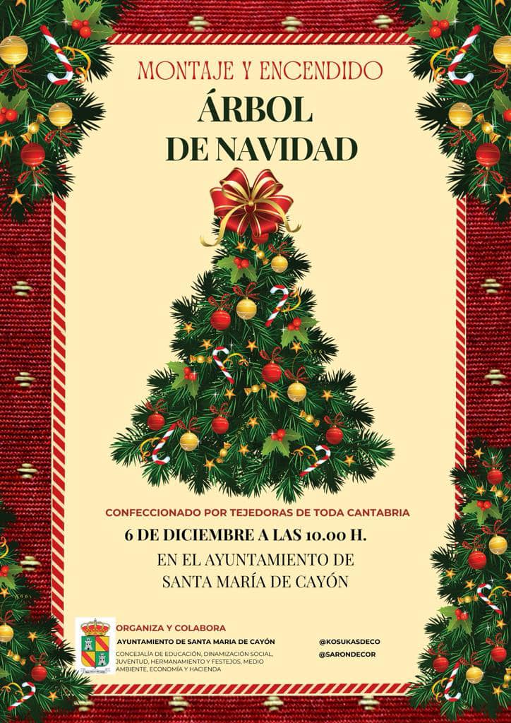 Montaje y Encendido Árbol de Navidad  – Santa María de Cayón 2023
