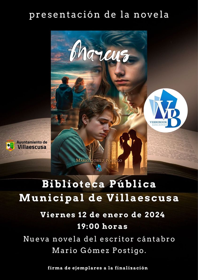 Presentación de la Novela Marcus – 12 Enero