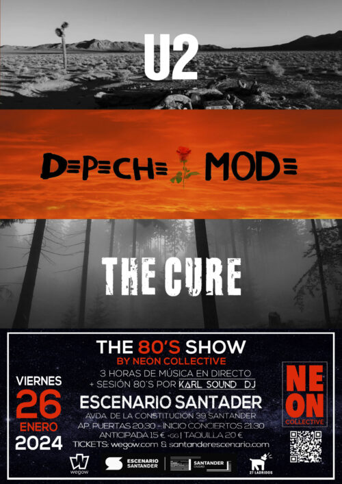 80´s Show by Neon Collective «U2 – The Cure – Depeche Mode»