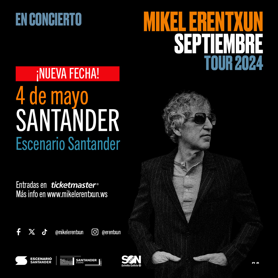 Concierto Mikel Erentxun Santander 2024 – 23 Marzo