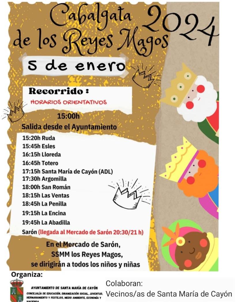 Cabalgata Reyes Magos Santa María de Cayón – Saron 2024