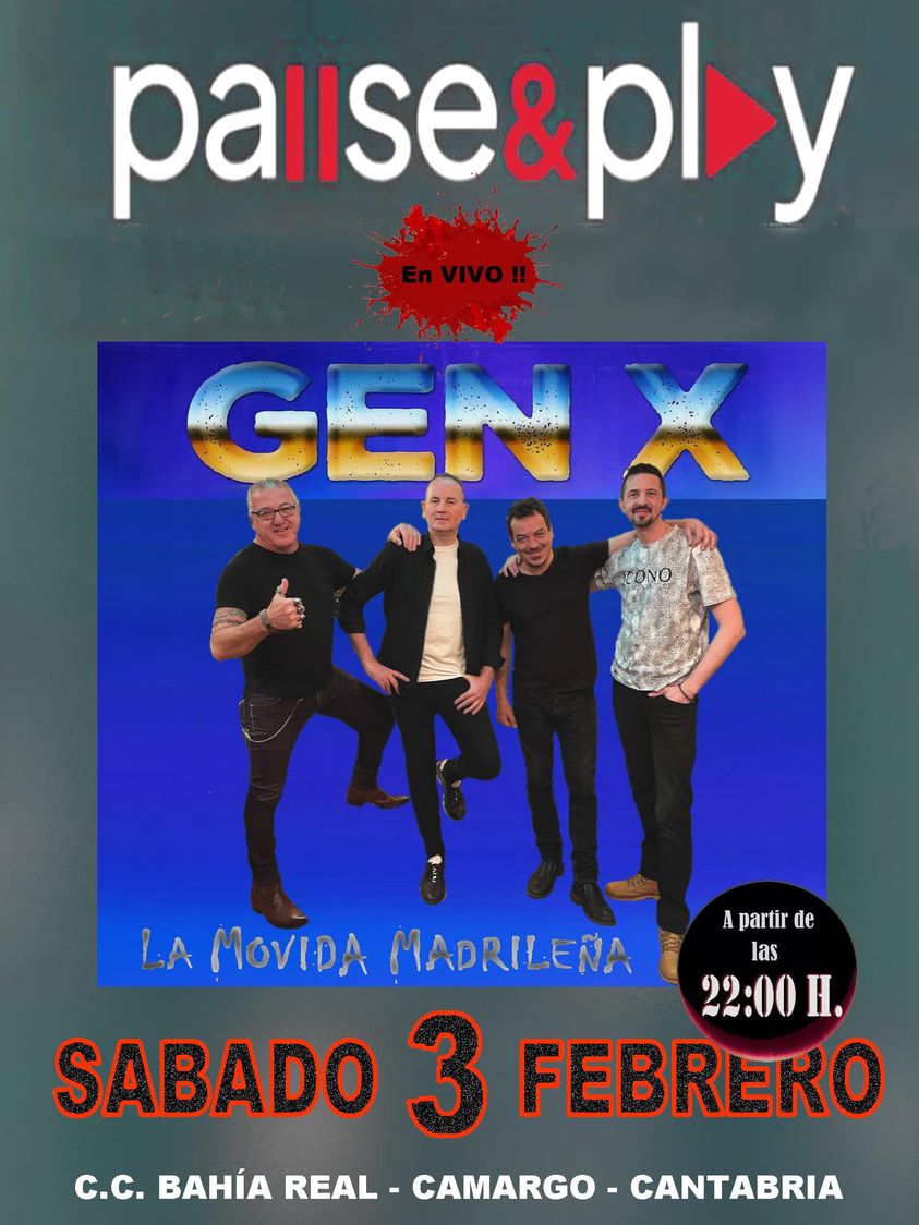 Concierto Gen x – 3 Febrero