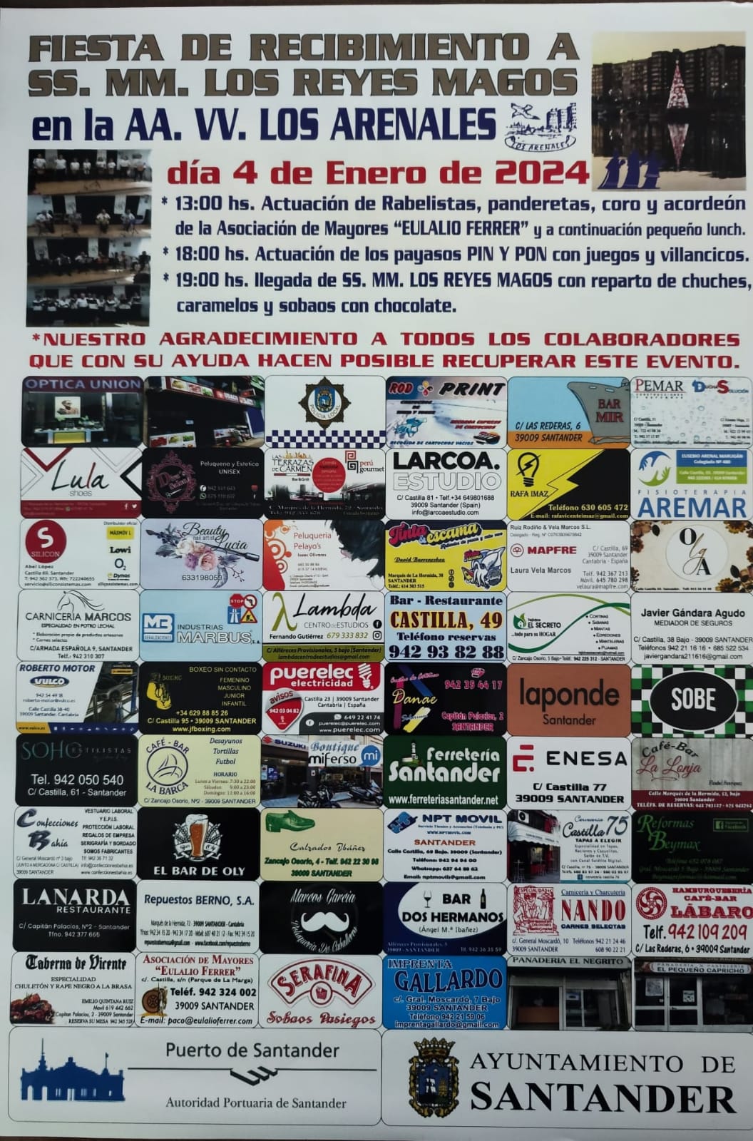 Fiesta recibimiento a los Reyes Magos A.A.V.V. Los Arenales 2024