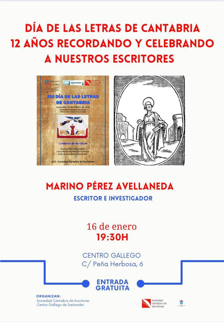 Charla  Día de las Letras de Cantabria. 12 años recordando y celebrando a nuestros escritores