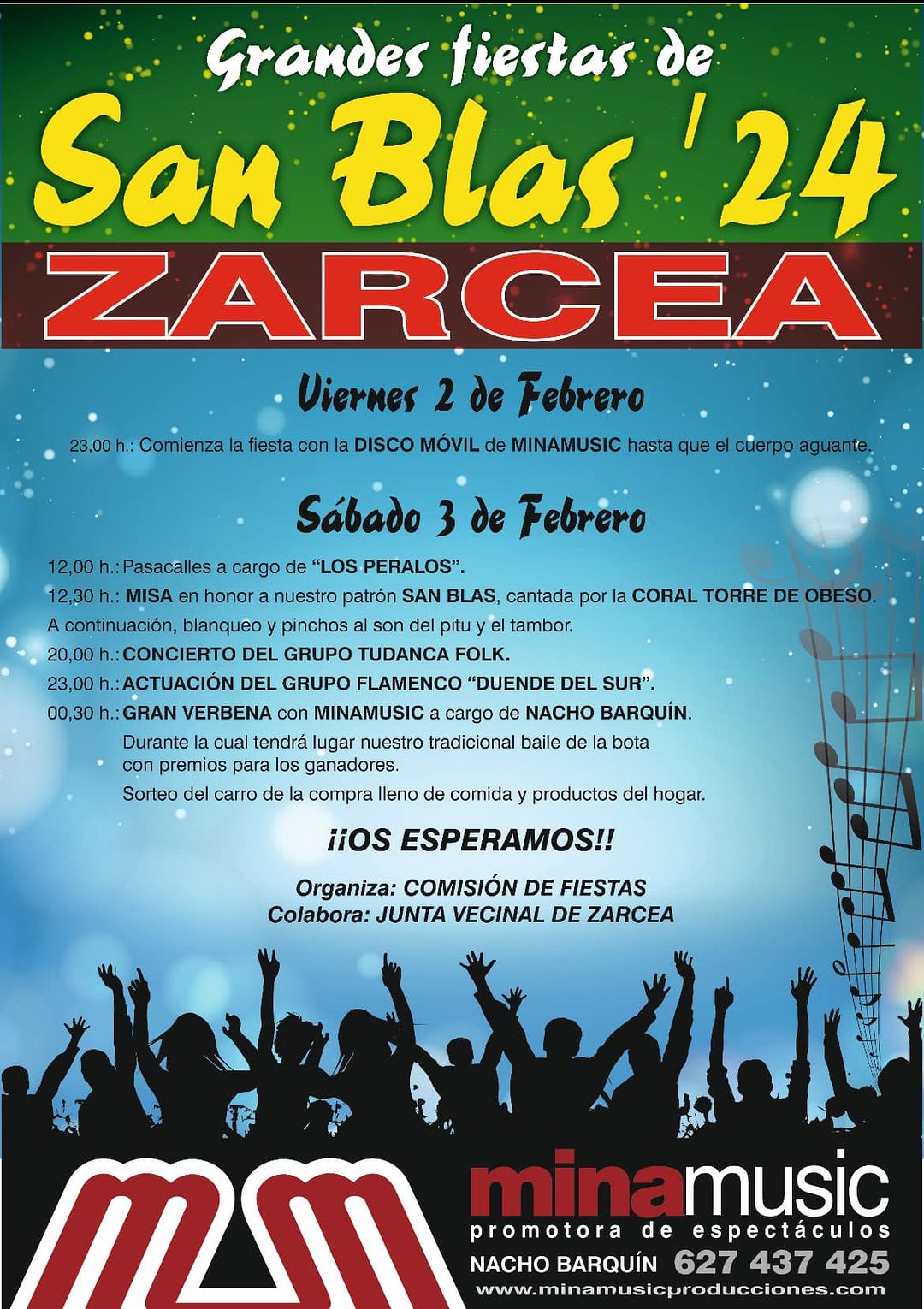 Grandes Fiestas de San Blas Zarcea  2024