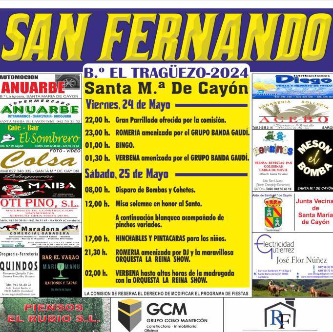 Fiestas de San Fernando Barrio el Tragüezo 2024