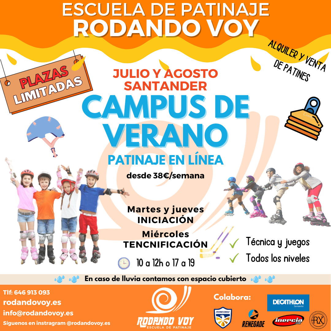 Campus de patinaje para niños en Santander 2024