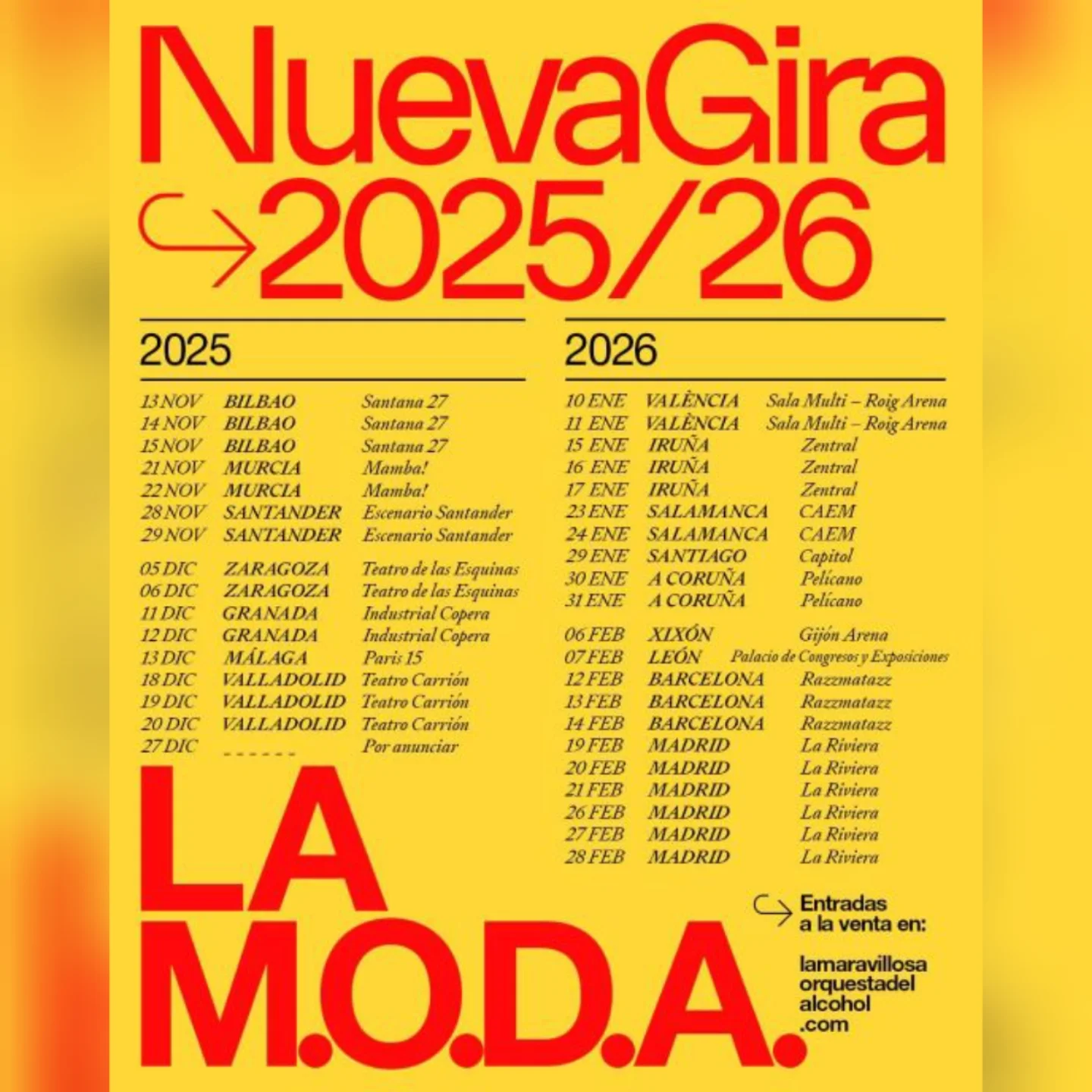 Concierto La M.O.DA Santander 2025