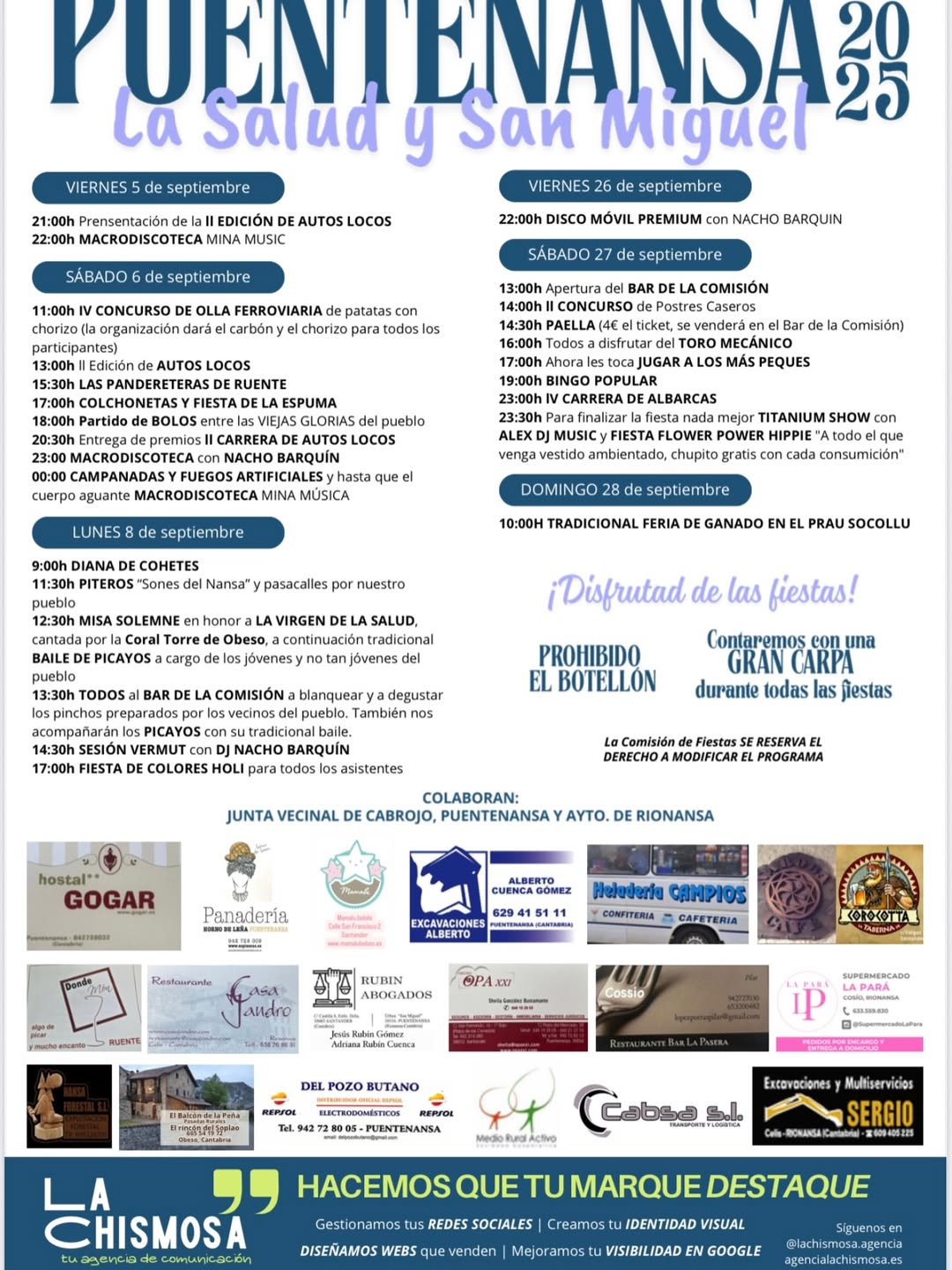 Fiestas de la Salud y San Miguel Puentenansa 2025