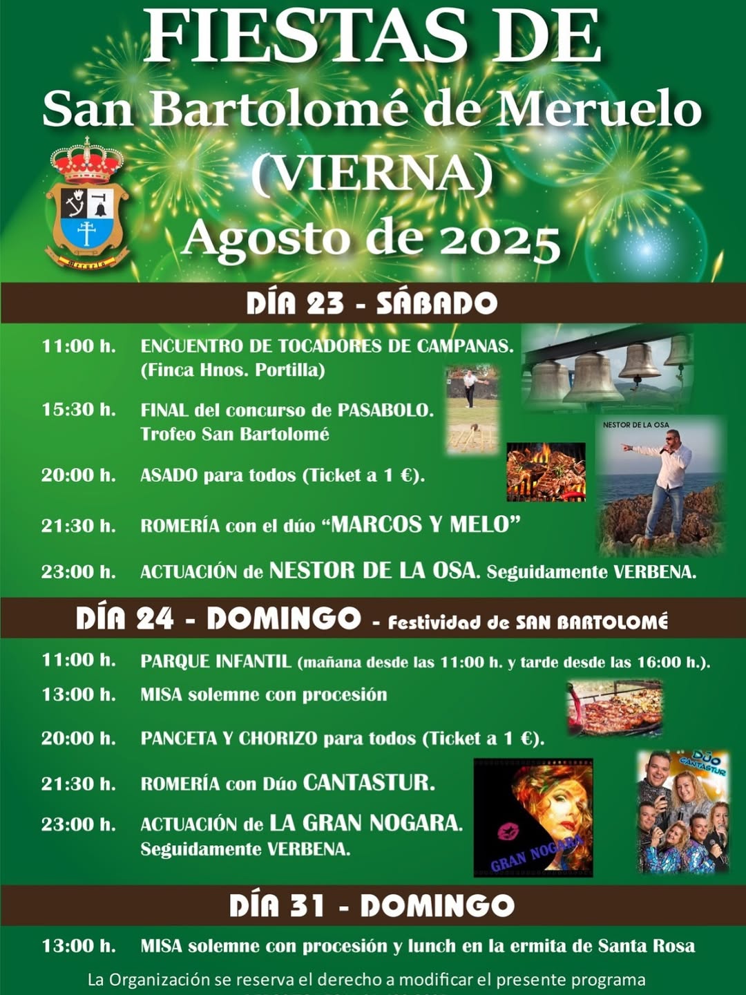 Fiestas de San Bartolomé de Meruelo Vierna 2025