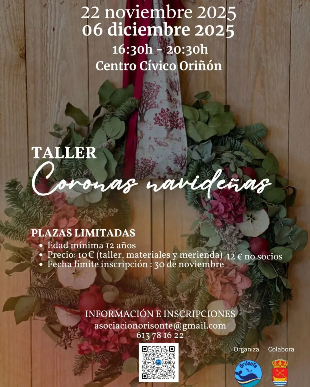 Taller Coronas Navideñas Oriñón 2025