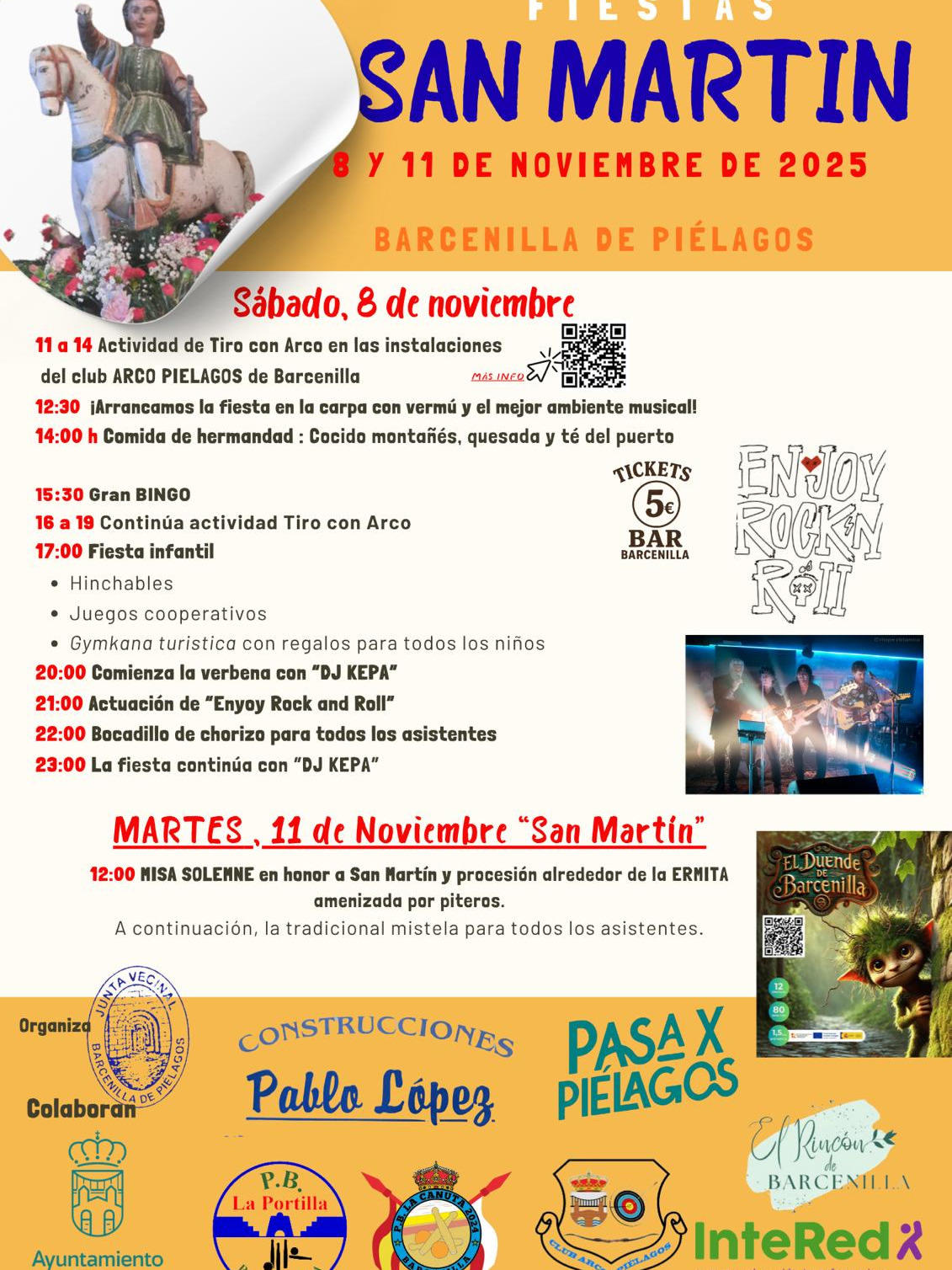 Fiestas de San Martín 2025 en Barcenilla de Piélagos – Programa completo y actividades