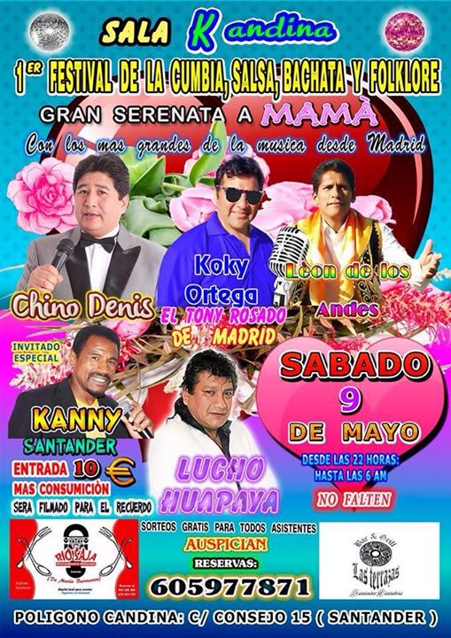 Festival de Cumbia, Salsa y Bachata en la sala Kandina en Santander